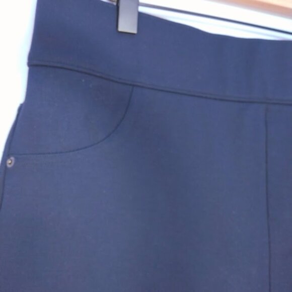 Spanx The Perfect Ponte Pants Ankle High Rise Pull On Skinny Size 1X Navy Blue - Picture 5 of 13